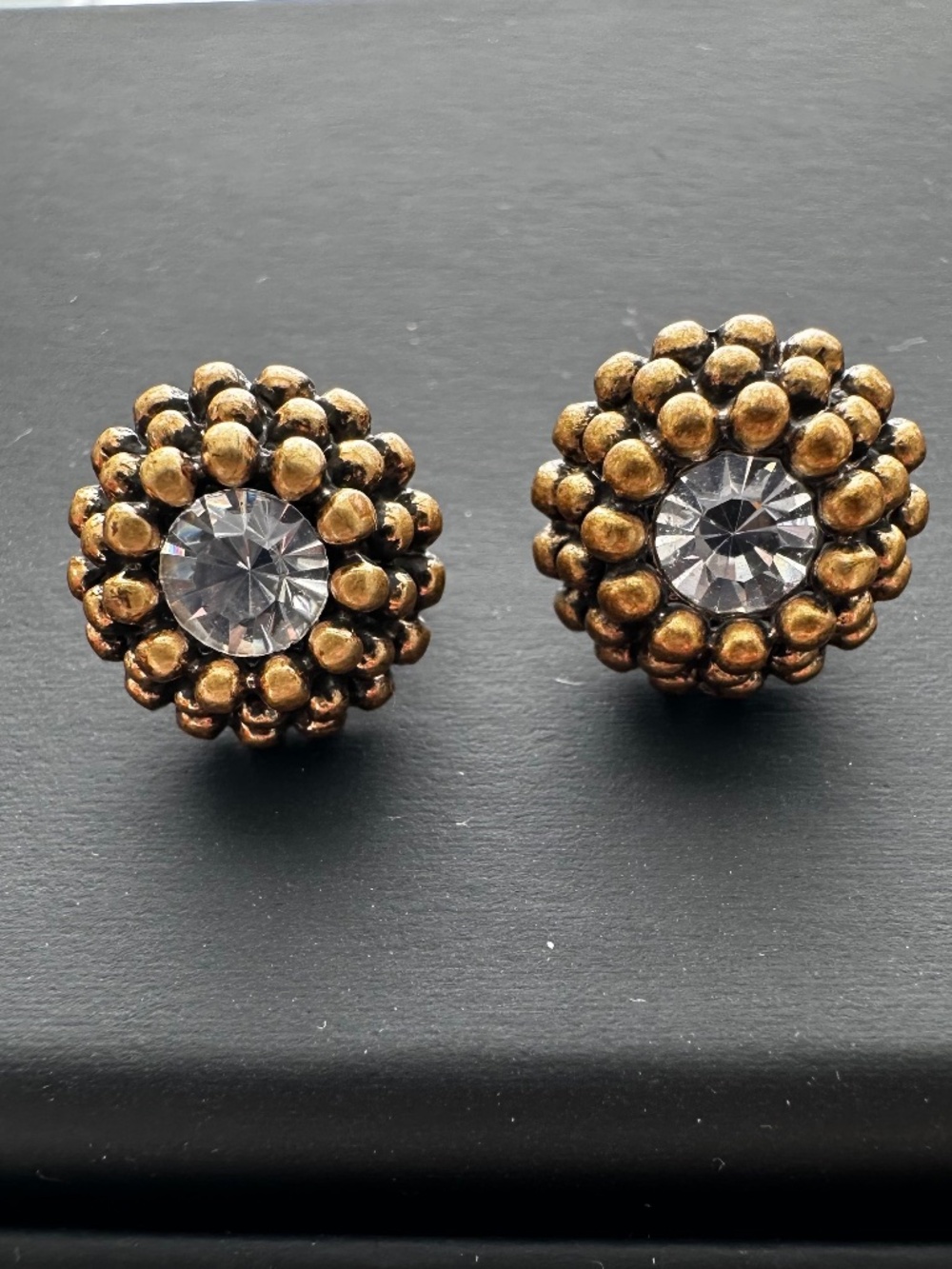 J. Crew gold beaded studs